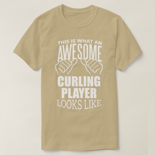 Geweldige Curling Cadedesign 1 T-shirt (Design voorkant)