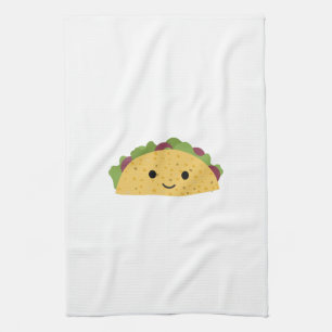 Geweldige Cute Cartoon Kawaii Smiling Taco Theedoek