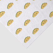 Geweldige Cute Cartoon Kawaii Smiling Taco Tissuepapier (Detail)