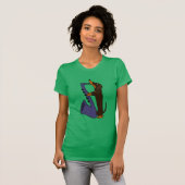 Geweldige Dachshund Dog-spelsaxofone T-shirt (Voorkant volledig)