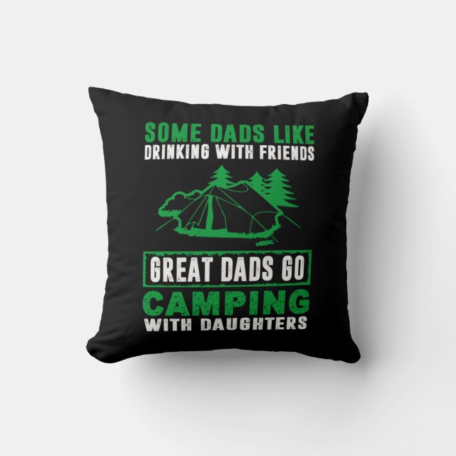 Geweldige Dads Camping with Daughters Kussen (Voorkant)
