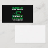 Geweldige Dads Camping with Daughters Visitekaartje (Voorkant / Achterkant)