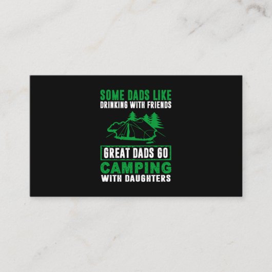 Geweldige Dads Camping with Daughters Visitekaartje (Voorkant)