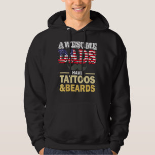 Geweldige Dads hebben Tattoos en oorten 1 Hoodie
