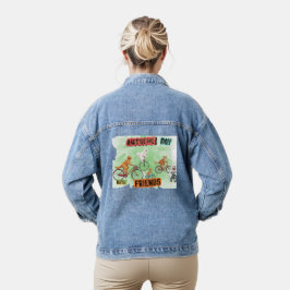 Geweldige dag met vrienden - Honden en katten op f Denim Jacket