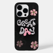 Geweldige dag speelse bloementelefoonhoesje Case-Mate iPhone case (Achterkant)