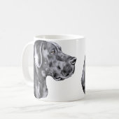 Geweldige Dane Blue Uncroded Koffiemok (Voorkant links)