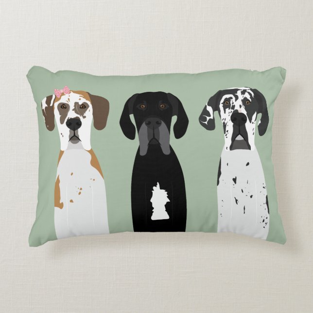 Geweldige Dane Dog Accent Kussen (Voorkant)