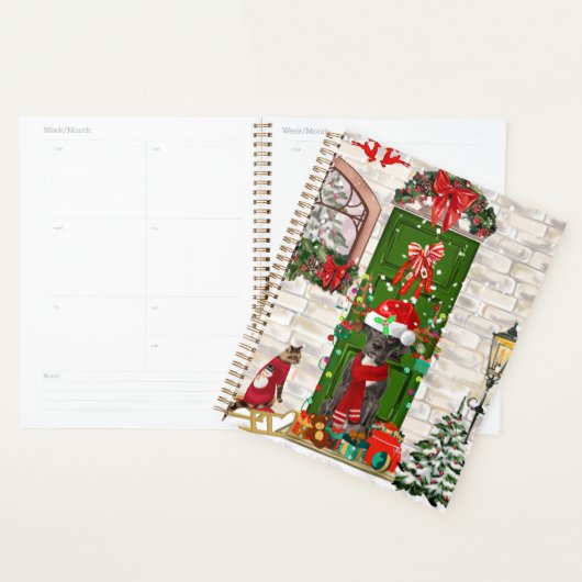 Geweldige Dane Dog-kerst Planner (Display)
