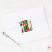 Geweldige Dane Dog-kerst Vierkante Sticker (Envelop)