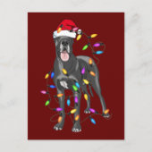 Geweldige Dane Dog Light Decor Kerstmis Hondenlief Briefkaart (Voorkant)