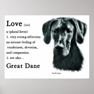 Geweldige Dane Gifts Poster