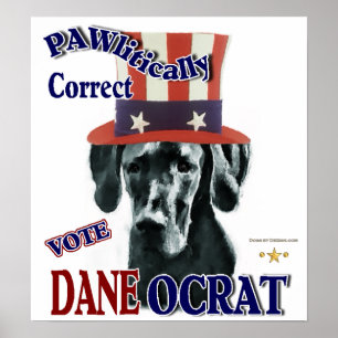 Geweldige Dane Gifts Poster