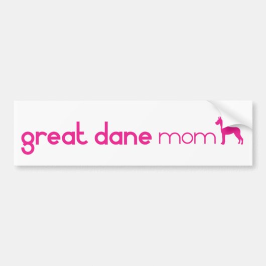 Geweldige Dane mama Bumpersticker (Voorkant)