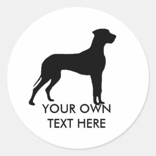 Geweldige Dane Ronde Sticker