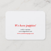 Geweldige Dane-visitekaartjes Visitekaartje (Achterkant)