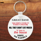 Geweldige Dane Walking Answers Sleutelhanger (Voorkant)