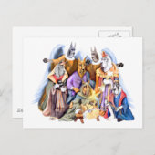 Geweldige danskerstnativiteit feestdagenkaart (Voorkant / Achterkant)