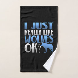 Geweldige dat ik net als Wolven oké ben? Wolf Love Bad Handdoek