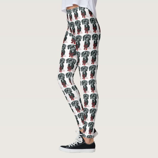 Geweldige ddadige (zwarte) Kerstmis Leggings (Links)