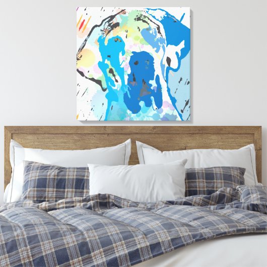 Geweldige ddraafdruk canvas afdruk (Insitu (Slaapkamer))