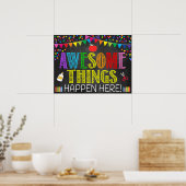 Geweldige dingen gebeuren hier in het Poster van d (Keuken)