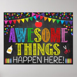 Geweldige dingen gebeuren hier in het Poster van d