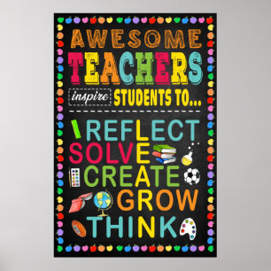 Geweldige docent Inspire Student Classroom Poster