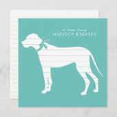 Geweldige dog-pop bedankkaart (Voorkant / Achterkant)