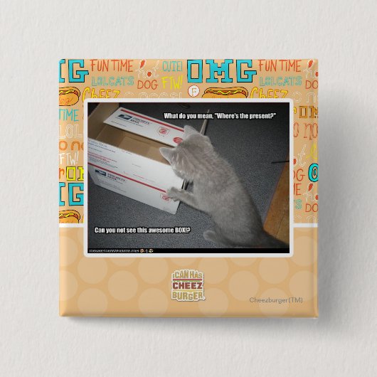 Geweldige doos vierkante button 5,1 cm (Voorkant)