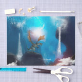 Geweldige draak in de nacht tissuepapier (Craft)