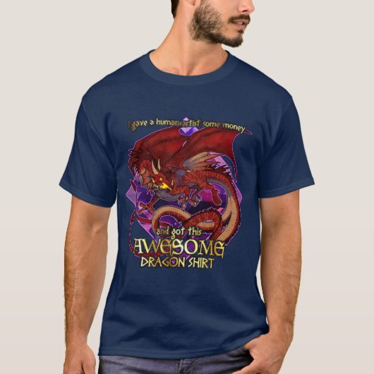 Geweldige Dragon Shirt (Rood) (Voorkant)
