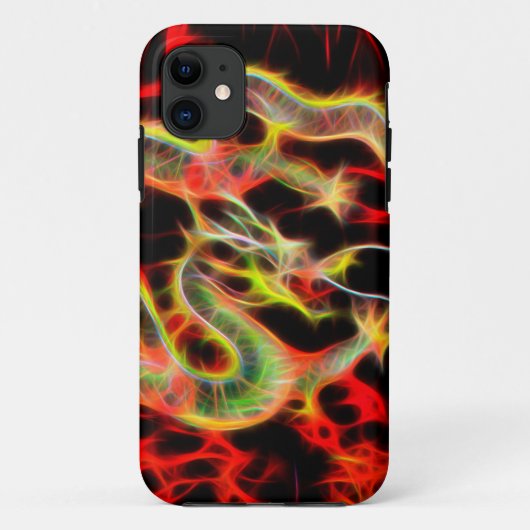 Geweldige drakenvuur op Lucky Energy Case-Mate iPhone Case (Achterkant)
