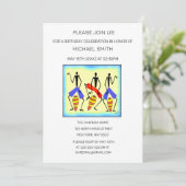 Geweldige drummen en verjaardagsfeest kaart (Staand voorkant)