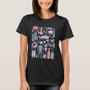 Geweldige Duik Doodles Scuba Snorkelen Duikuitrust T-shirt