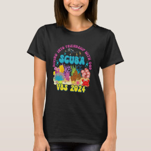 Geweldige duik in de vriendschap met God Beach Scu T-shirt