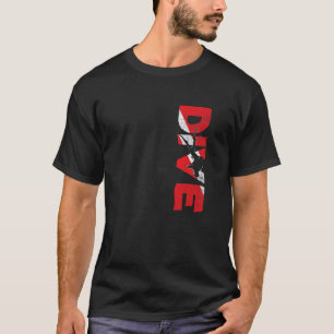 Geweldige duik scuba duiken onderwater duiker snor t-shirt