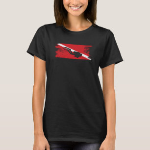 Geweldige duikvlag Scuba-duiken Onderwaterduiker T-shirt