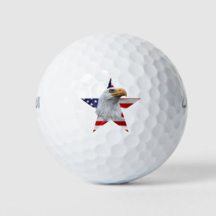 Geweldige Eagle, de Amerikaanse vlag, patriottisch Golfballen
