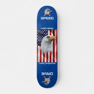Geweldige Eagle, de Amerikaanse vlag, patriottisch Skateboard