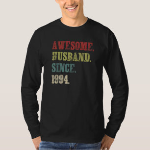 Geweldige echtgenoot sinds 1994 28 huwelijksfeestd t-shirt