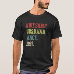 Geweldige echtgenoot sinds 1997 25 huwelijksfeestd t-shirt