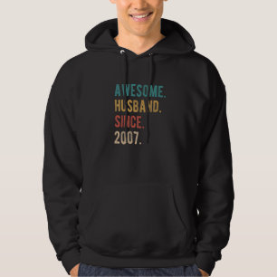 Geweldige echtgenoot sinds 2007 15e bruiloft Anive Hoodie