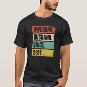 Geweldige echtgenoot sinds 2011 11 Jubileum van br T-shirt