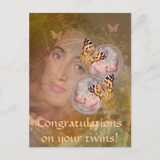 Geweldige een tweeling briefkaart (Voorkant)