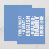 Geweldige eigenaar van Engelse Bulldog vader hond Kaart (Voorkant / Achterkant)