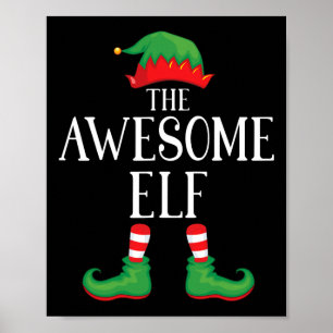 Geweldige Elf Matching Group Xmas Funny Family Chr Poster