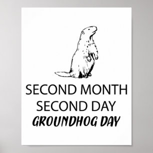 Geweldige En Grappige Gelukkige Groundhog Dag Voor Poster