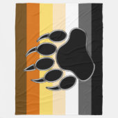 Geweldige en zeer kool Beer Pride Flag Beer Paw Fleece Deken (Voorkant)