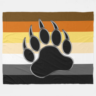 Geweldige en zeer kool Beer Pride Flag Beer Paw Fleece Deken